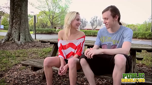 PublicHandjobs – Odette Delacroix will do anything to get famous, jerks cock outdoors for her big chance